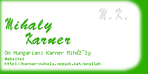 mihaly karner business card